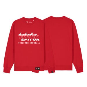 Építők környakú piros pulóver